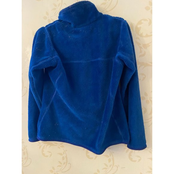 Patagonia Royal Blue Fleece Snap-T Fleece Jacket Ladies Medium - Picture 2 of 3